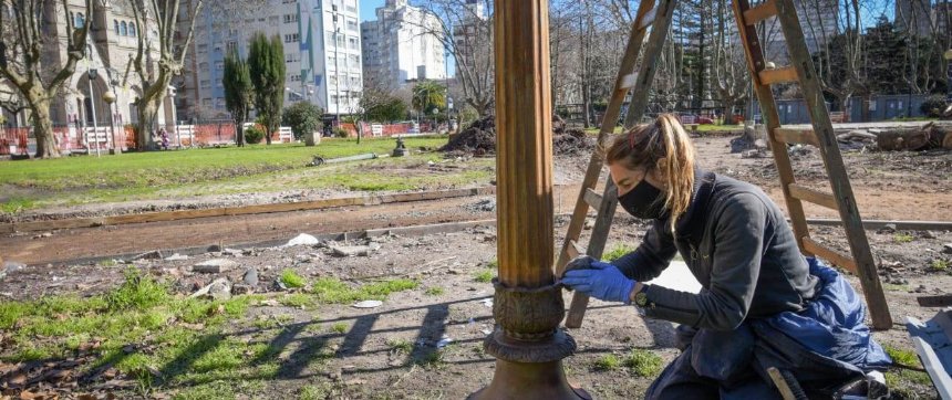 Obras de restauración en la Plaza San Martín | 