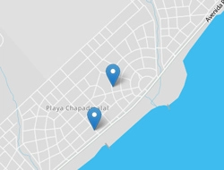 Plano de Mar del Plata con las principales Cabañas